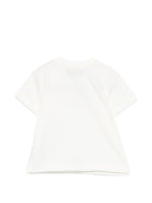 T-shirt per neonati Moschino Kids bianca con applicazione Teddy Bear MYM047LAA23 10063 MOSCHINO KIDS 