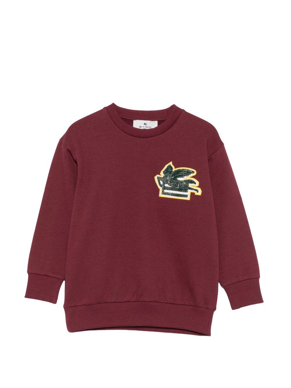 Felpa per bambino Etro Kids bordeaux con motivo Pegaso GZ4P50 Z3183 530 ETRO KIDS 