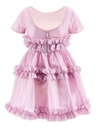 Abito per bambina Monnalisa rosa con ruches 17G904 7105 0090 MONNALISA KIDS 