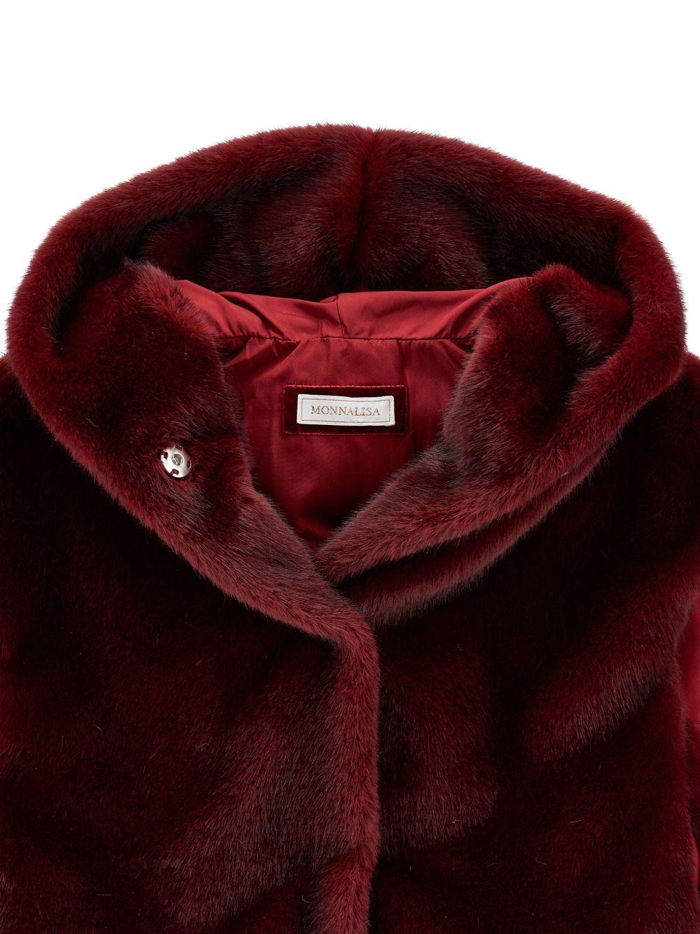 Gilet per bambina Monnalisa Kids rosso con design in pelliccia sintetica 17H105 8034 0069 MONNALISA KIDS 