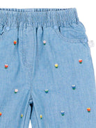 Jeans per neonata Stella McCartney Kids denim con ricamo floreale all-over TZ6020 Z3892 606EM STELLA McCARTNEY KIDS 