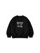 Maglione per neonato Balmain Kids nero con slogan stampato sul davanti BZ4360 Z3183 930BC BALMAIN KIDS 