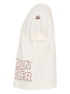 T-shirt per bambino Moncler Enfant bianca con stampa logo sul davanti L19548C0000689AFV 034 MONCLER KIDS 