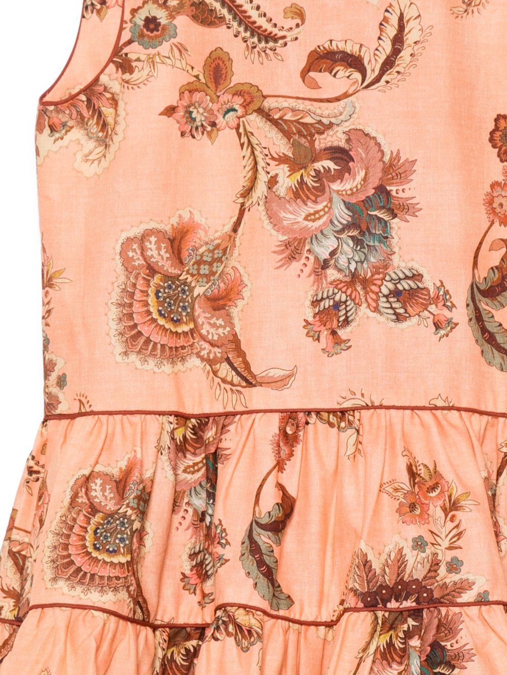 Abito per bambina Zimmermann Kids rosa con stampa floreale all-over 7821DS S261 ZIMMERMANN KIDS 