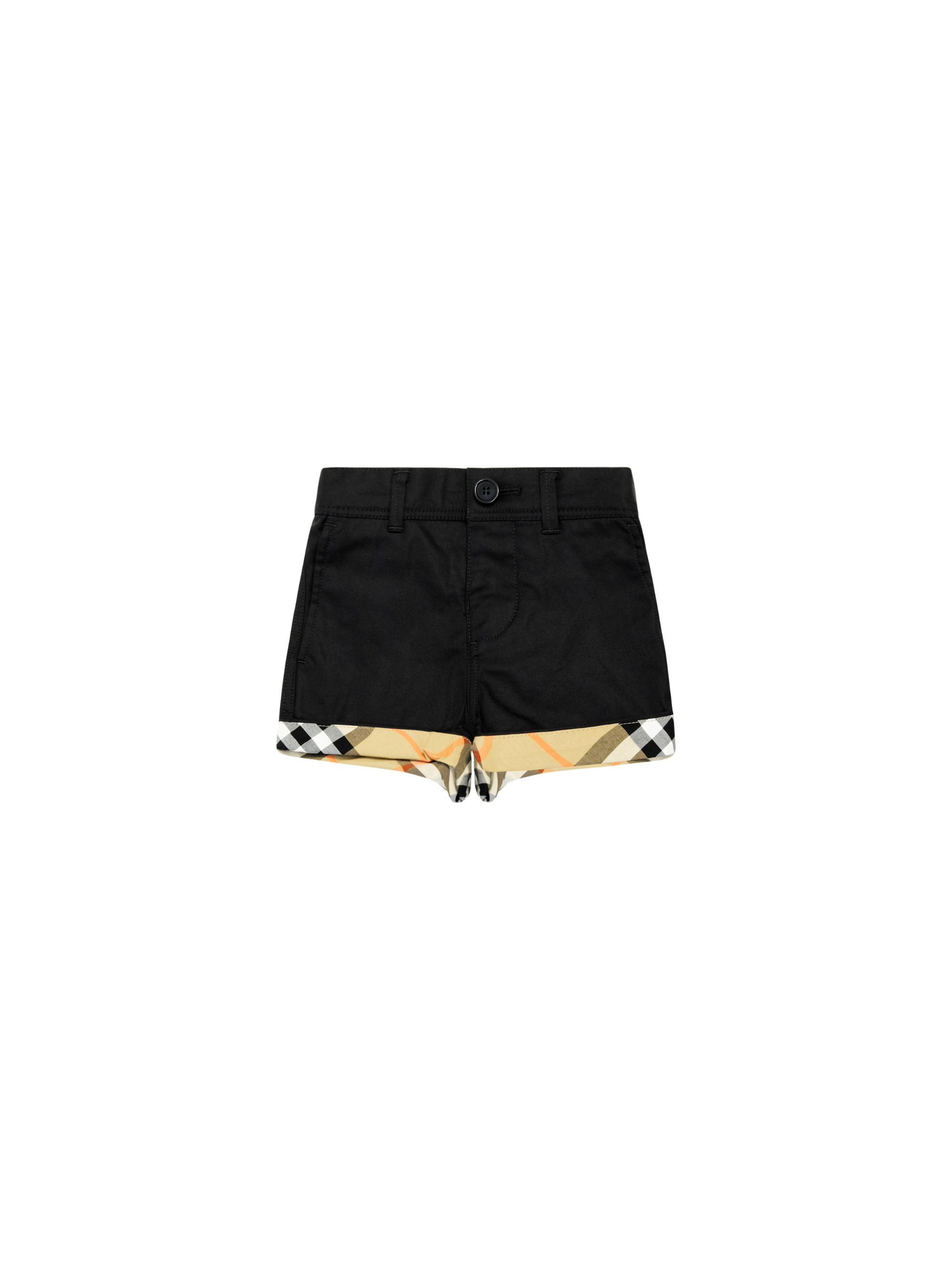 Shorts per neonato Burberry Kids nero con motivo Vintage Check 8122522 A1189 BURBERRY KIDS 