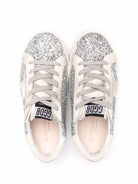 Sneakers per bambina Golden Goose Kids argento con motivo glitter F00101F000416 70136 GOLDEN GOOSE KIDS 