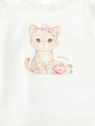 T-shirt per neonata Monnalisa Kids bianca con stampa grafica sul davanti 39H601 8002 0001 MONNALISA KIDS 