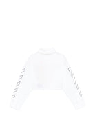 Top per bambina Off-White bianco a maniche lunghe con stampa floreale 44GGA01CS26F001 100 OFF WHITE KIDS 