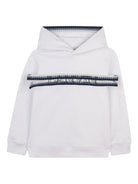 Felpa per bambino Lanvin Enfant bianca con cappuccio N30369 N48 LANVIN KIDS 