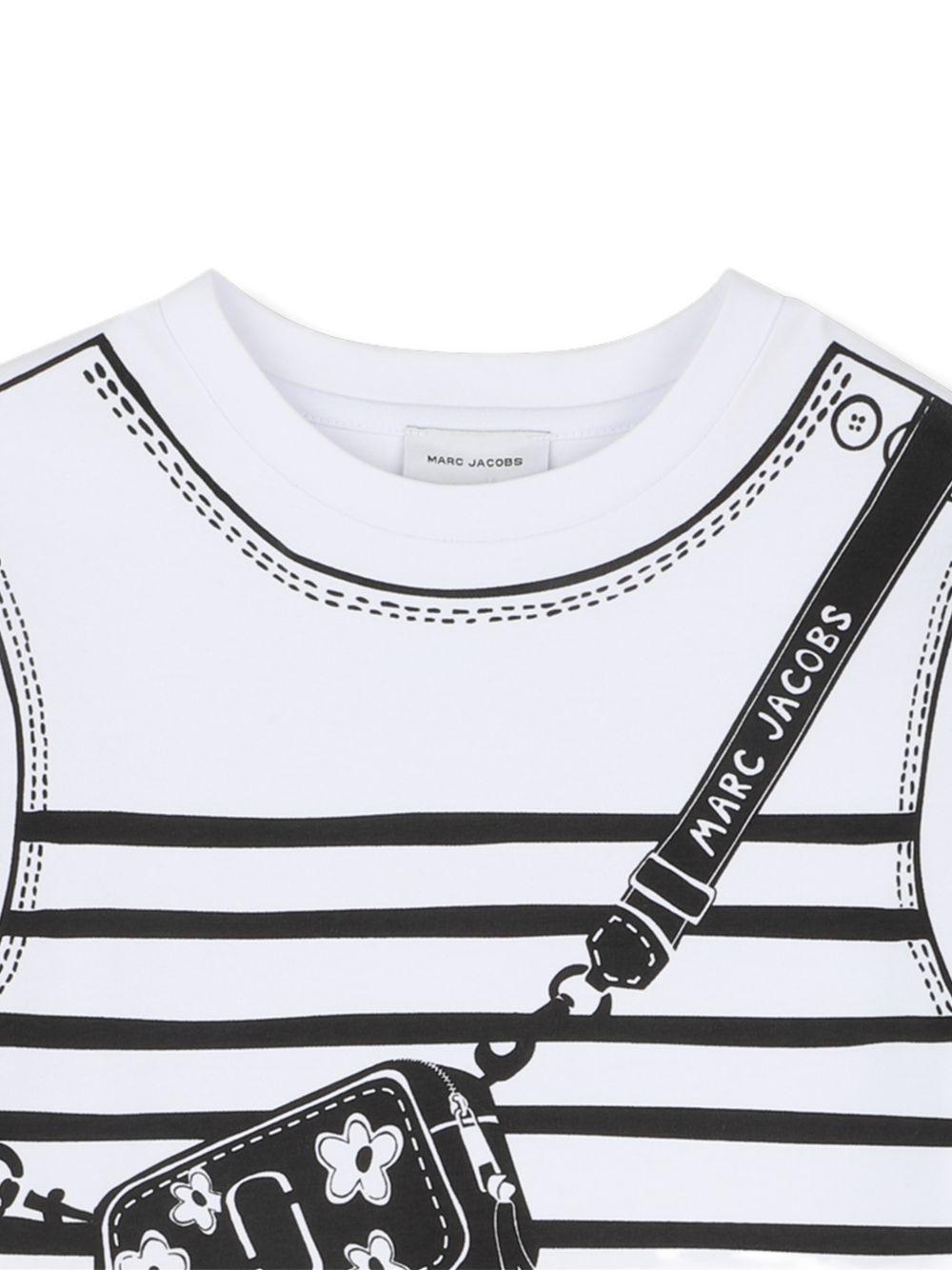 Abito per bambina The Marc Jacobs Kids bianco con stampa borsa W60715 10P THE MARC JACOBS KIDS 