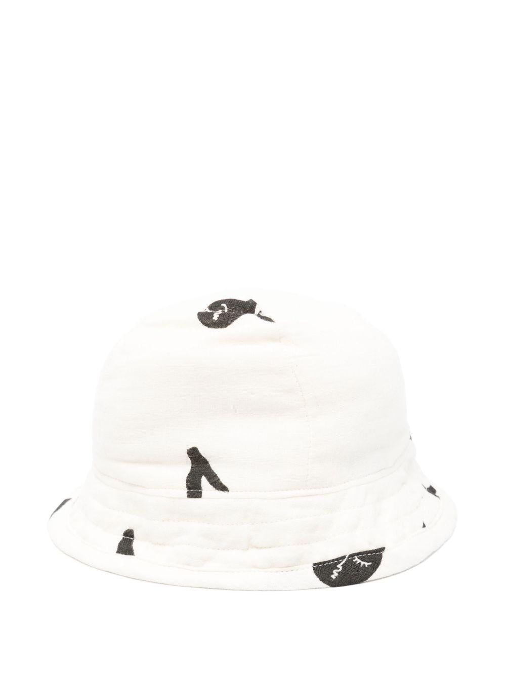 Cappello per bambini Mini Rodini Note bianco con stampa all-over 2526511110 WHITE MINI RODINI KIDS 