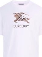 T- shirt per bambino Burberry Kids bianca con stampa grafica sul davanti 8120352 A1464 BURBERRY KIDS 