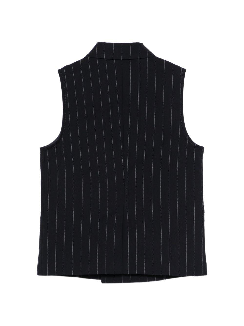 Gilet per bambino Paolo Pecora Kids blu doppiopetto gessato PP4191 BLU PAOLO PECORA KIDS 