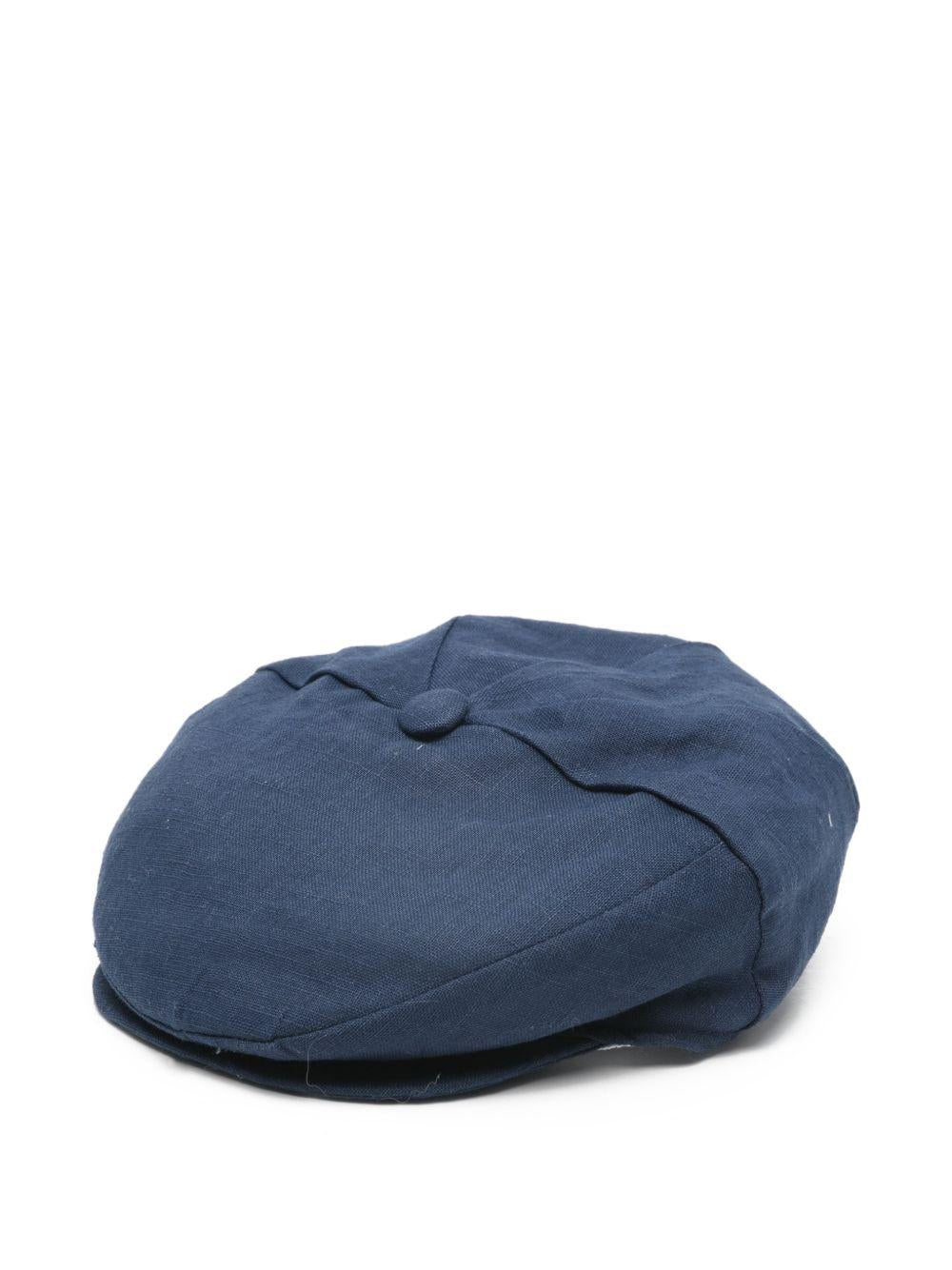 Cappello per neonato Colorichiari blu con dettaglio con bottone MN928412 4917 60 COLORICHIARI KIDS 