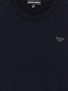 Maglione per bambino Emporio Armani Kids blu con toppa con logo EB000440 AF28773 UB118 EMPORIO ARMANI KIDS 