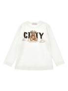 T-shirt per bambina Monnalisa bianca con illustrazione Teddy Bear 19F624 6003 0001 MONNALISA 