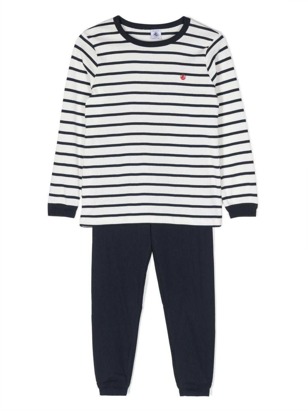 Set pigiama due pezzi per bambini Petit Bateau multicolore con design a righe A01DE 01 PETIT BATEAU 