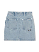 Minigonna con paillettes per bambina Dkny Kids blu con vita media D62259 Z04 DKNY 