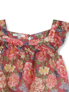 Tutina per bambina Chloè Kids rosso con stampa a fiori all-over C20825 46Y CHLOE' KIDS 