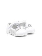 Ballerine per bambina Monnalisa bianco con decorazione in cristalli 83E005 5729 0001 MONNALISA 