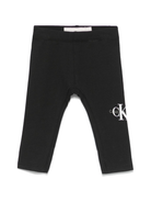 Leggings con monogramma per neonata Calvin Klein Kids nero con stampa sulla gamba IN0IN00081 BEH CALVIN KLEIN KIDS 