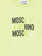 T-shirt per bambino Moschino Kids verde con stampa logo H5M05GLAA23 30355 MOSCHINO KIDS 