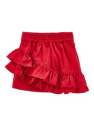 Gonna per bambina Monnalisa rossa con design con ruches 17G700 7301 0044 MONNALISA KIDS 