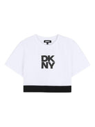 Tuta sportiva per bambina Dkny Kids bianco con stampa D62569 N50 DKNY KIDS 