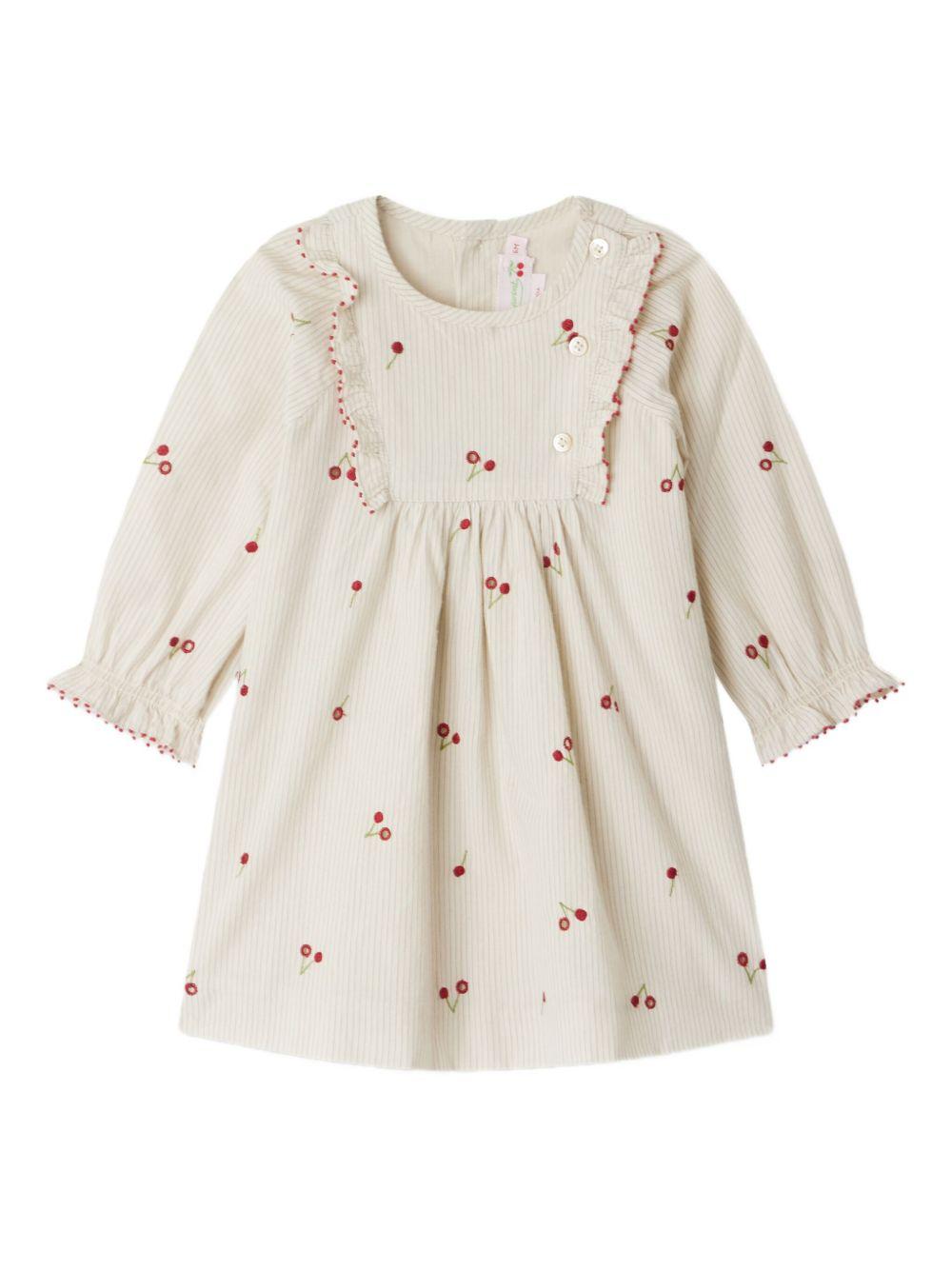 Abito per neonata Bonpoint beige con ruches W05XDRW00009 151E BONPOINT 