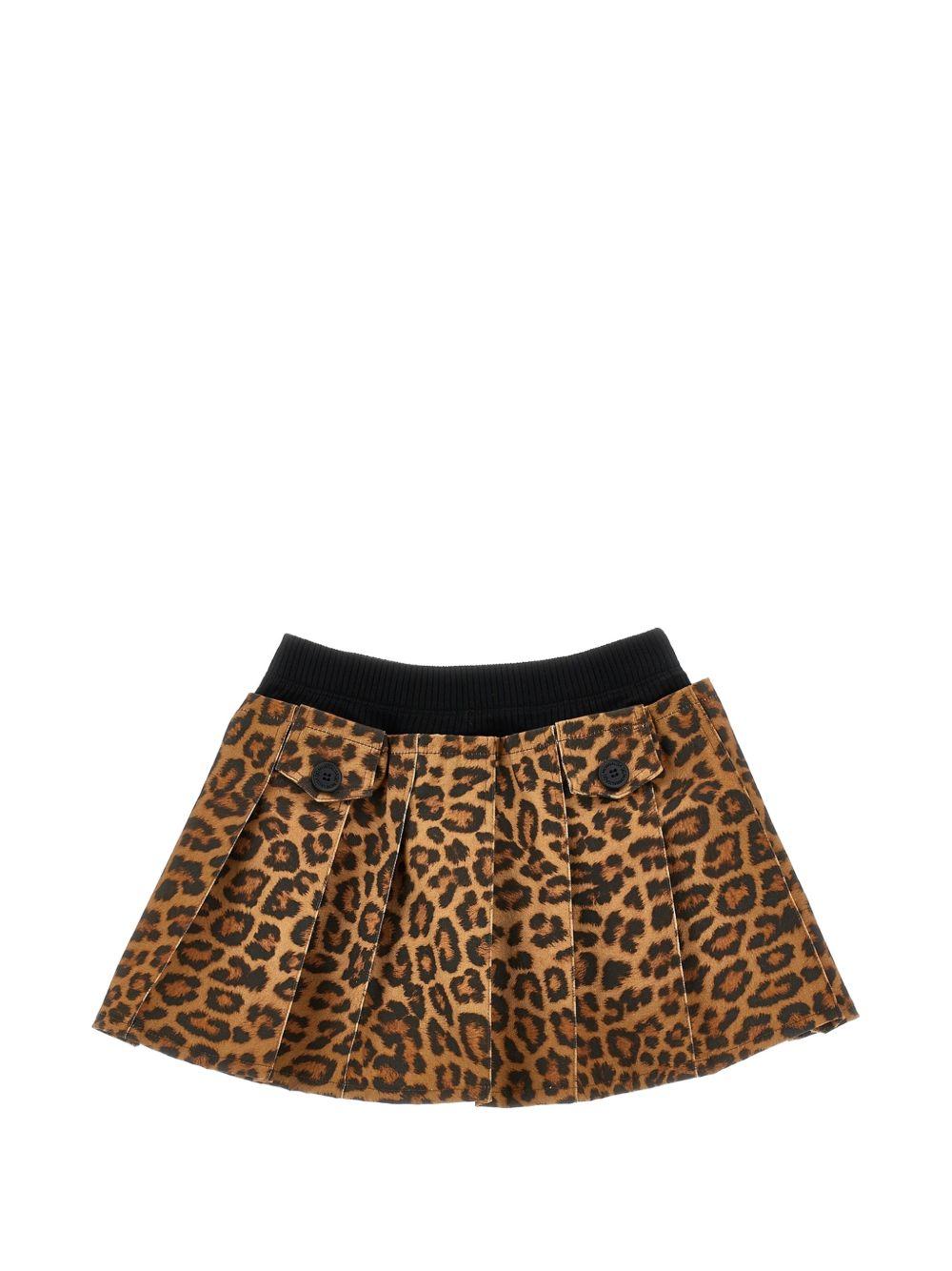 Gonna per bambina Monnalisa Kids animalier con stampa leopardata 41H704 8623 0080 MONNALISA KIDS 