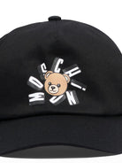 Cappello da baseball per bambini Moschino Kids nero con logo HVX01NLOA00 60100 MOSCHINO KIDS 