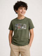 T-shirt per bambino Polo Ralph Lauren Kids verde con ricamo logo 322B18474 001 Ralph Lauren kids 