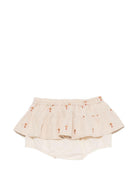 Gonna per neonata Donsje beige con ricamo uccellini all-over 3047001 00013 DONSJE KIDS 