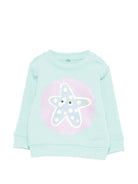 Felpa per neonata Stella McCartney Kids azzurra con stampa stella marina TY4050 Z3409 683 STELLA McCARTNEY KIDS 