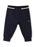 Tuta sportiva con stampa per neonato BOSS Kidswear blu con dettaglio a righe J52126 849 BOSS KIDS 