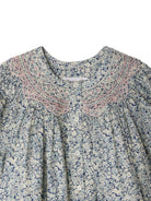 Abito per bambina Bonpoint blu con stampa a fiori all-over S06GDRW00036 519A BONPOINT KIDS 