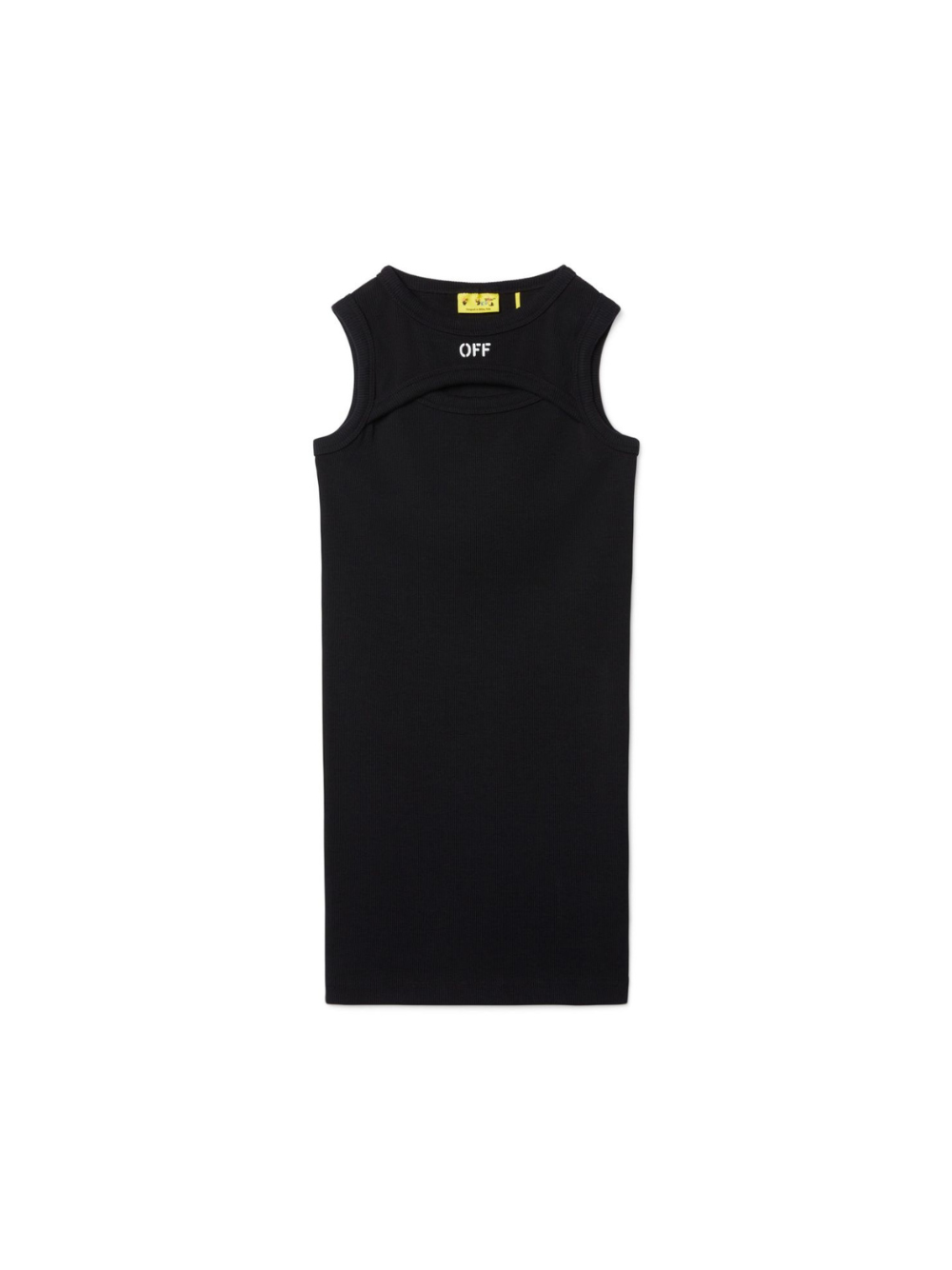 Abito per bambina Off-White Kids Off-stamp nero a coste OGDB065S25JER001 1001 OFF WHITE KIDS 