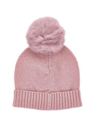 Berretto per neonata Monnalisa Kids rosa con ricamo floreale e pompon 39H002 8060 0094 MONNALISA KIDS 