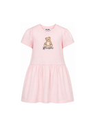 Abito per bambina Moschino Kids rosa con motivo Teddy Bear HDV0IHLAA10 50209 MOSCHINO KIDS 