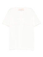 T-shirt per bambina Elisabetta Franchi La Mia Bambina avorio con logo EFTS2500JE006 0004 ElISABETTA FRANCHI 