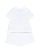 Completo per neonati Moschino Kids bianco con stampa grafica Teddy Bear MUG01ULCA19 10101 MOSCHINO KIDS 
