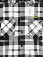 Camicia per bambino Off-White Kids bianco e nero con motivo a quadri OBGA001F25FAB001 1018 OFF WHITE KIDS 