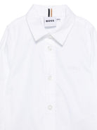 Camicia per neonato Boss Kids bianco con ricamo J52681 10P BOSS KIDS 