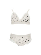 Costume per bambina Monnalisa bianco con stampa stelle 49G000 7037 0150 MONNALISA KIDS 