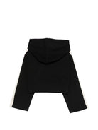 Felpa per bambina Palm Angels Kids nera con logo sul davanti PGBD00BS26FLE001 110 PALM ANGELS KIDS 