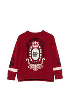 Maglione per bambino Etro Kids rosso con motivo Pegaso ricamato GZ9P00 Z4117 418 ETRO KIDS 