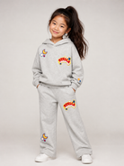 Pantaloni sportivi per bambini Stella McCartney Kids grigi con applicazioni TZ6E60 Z3059 807 STELLA McCARTNEY KIDS 
