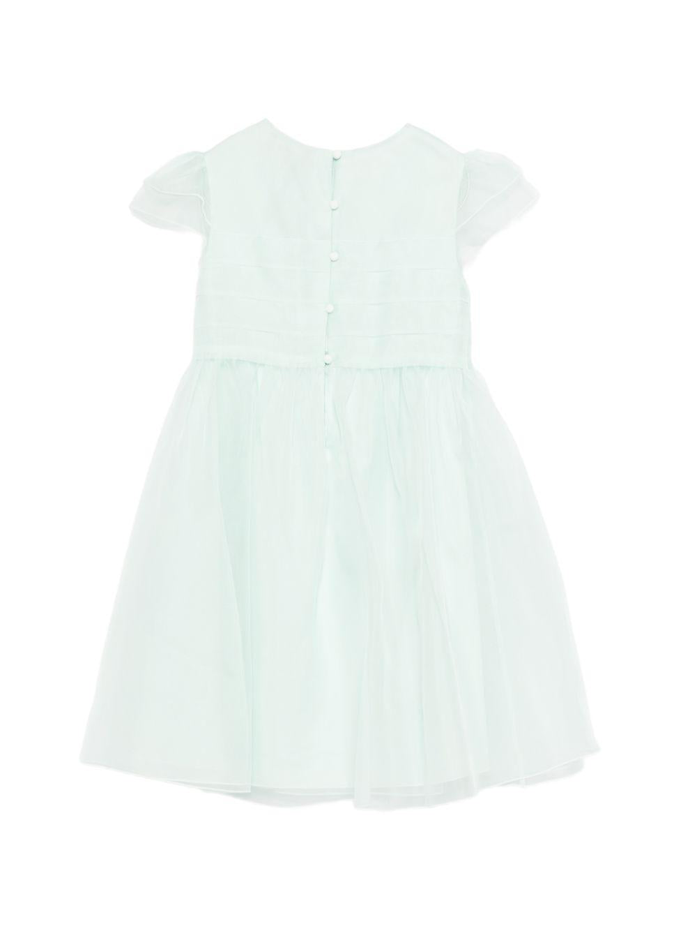 Abito per bambina Emporio Armani Kids verde con ruches EG000814 AF21205 U9044 EMPORIO ARMANI KIDS 