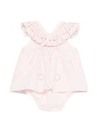Abito per neonata Louise Misha rosa con dettagli traforati FRI-S26-R0291 PINK LOUISE MISHA KIDS 