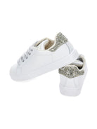 Sneakers per bambina Monnalisa bianche con glitter 87G006 7715 0001 MONNALISA KIDS 